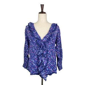 Super Natural Georgette Vannes Top XS